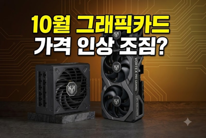 [IT/하드웨어] 10월 그래픽카드 가격 인상 조짐? RTX 5070 이상 구매 고민하시던 분들은 우울해질....