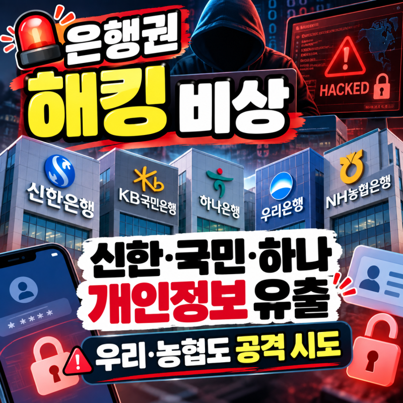 신한·국민·하나은행 개인정보 유출｜우리·농협도 해킹 시도, 내 정보 괜찮을까?