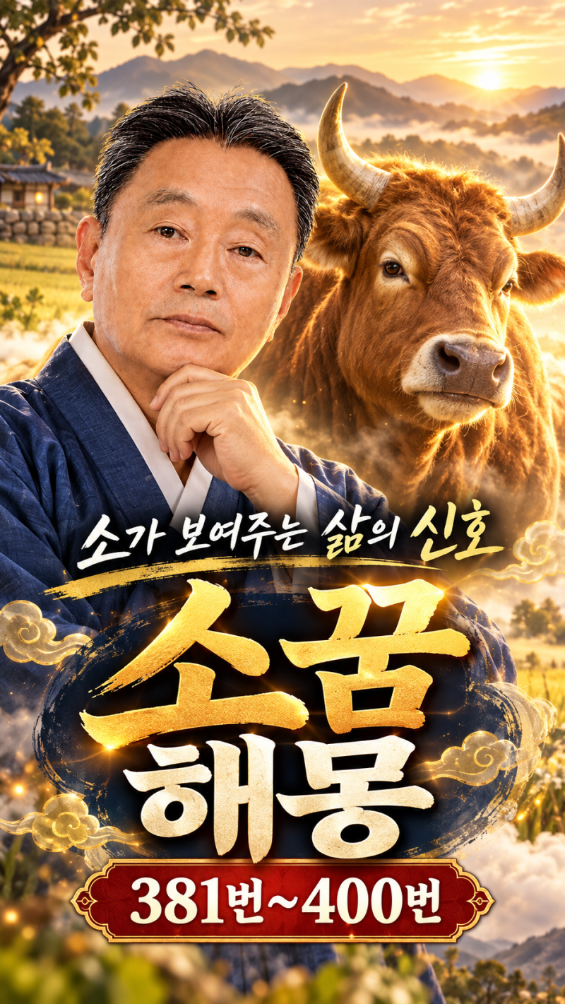 소꿈 해몽 381번부터 400번｜소가 움직이는 방향과 행동에 따라 달라지는 꿈의 뜻
