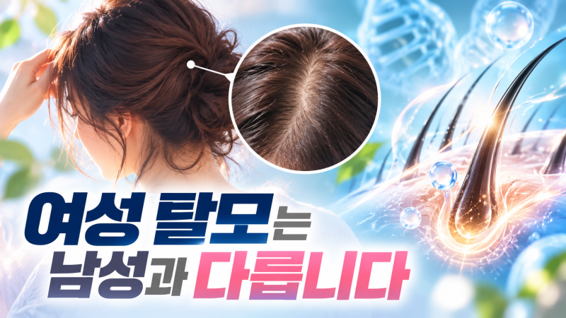 여성 탈모는 남성과 다릅니다, 패턴부터 원인까지 제대로 알아보기