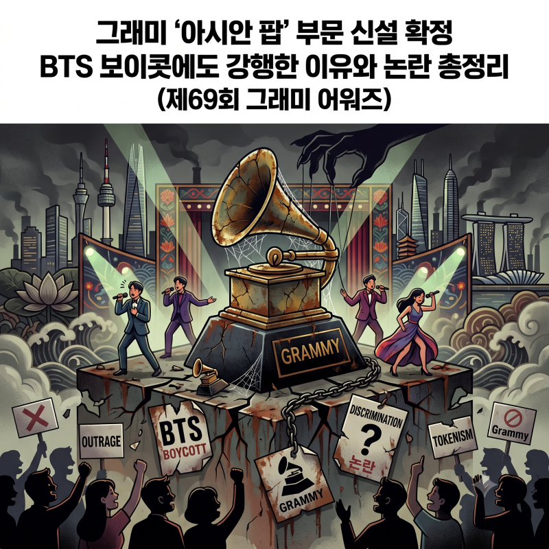 그래미 '아시안 팝' 부문 신설 확정, BTS 보이콧에도 강행한 이유와 논란 총정리 (제69회 그래....