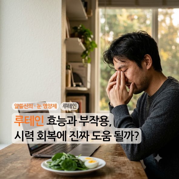 [알쓸신의][눈 영양제][1편] 루테인 효능과 부작용, 시력 회복에 진짜 도움 될까?