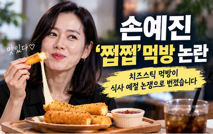 손예진 ‘쩝쩝’ 먹방이 식사 예절 논란으로…일본까지 퍼지며 갑론을박