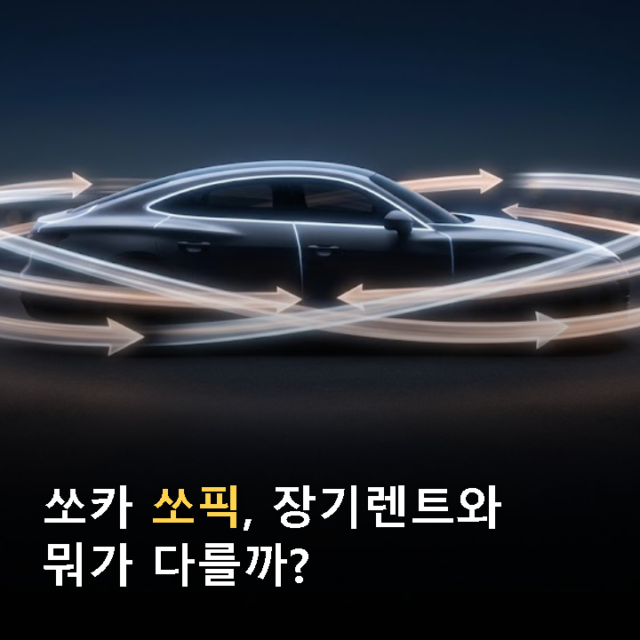 쏘카 쏘픽 장기구독 출시, 장기렌트와 뭐가 다를까