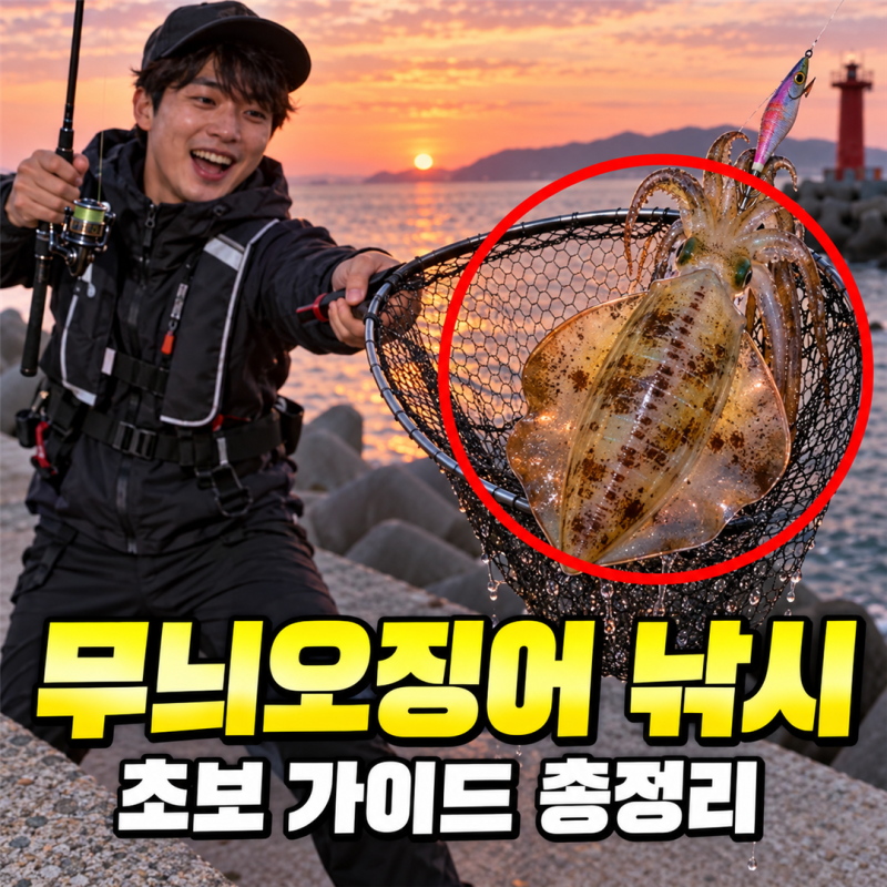 무늬오징어 낚시 초보 가이드｜시즌·준비물·채비·낚시방법 총정리