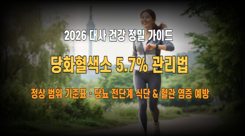당화혈색소 5.7% 경계선 관리법: 정상 범위 기준표 및 당뇨 전단계 식단·혈관 염증 예방 종합 ....