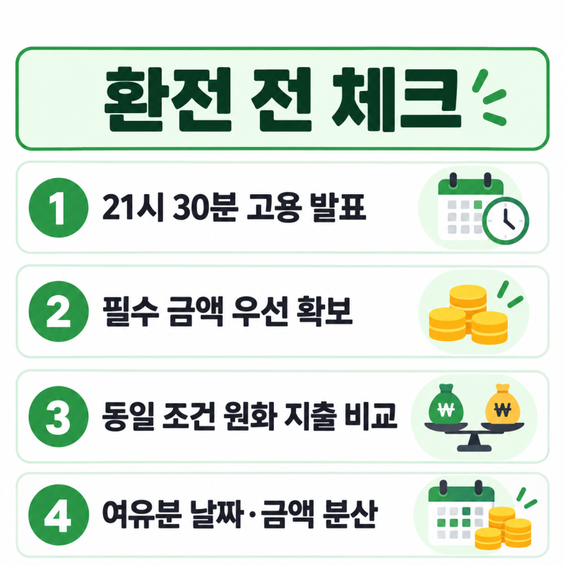 달러 환율 전망, 10월 2일 고용 발표 전 환전 체크