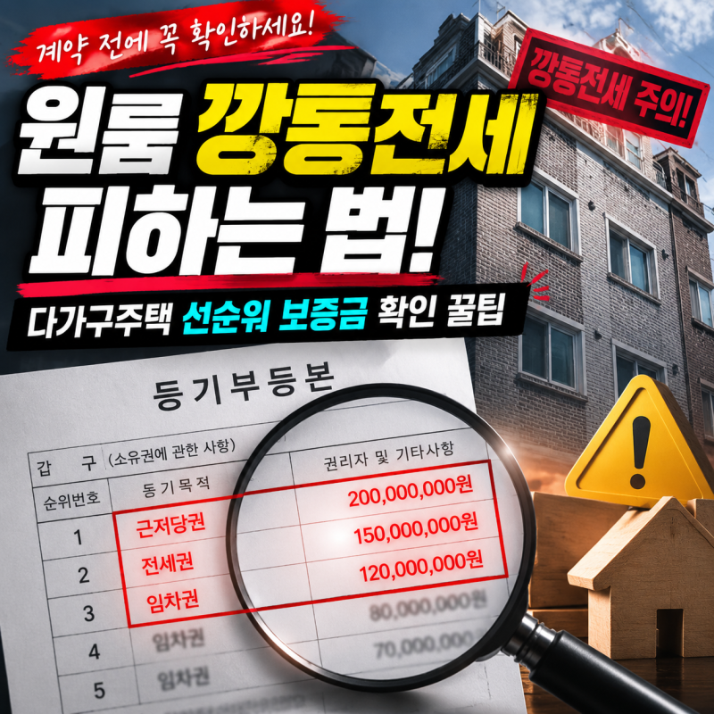 원룸 깡통전세 피하는 법! (다가구주택 선순위 보증금 확인 꿀팁)