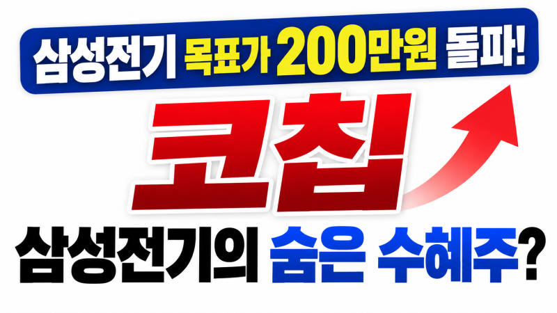 삼성전기 목표주가 200만원 돌파! 숨은 관련주 코칩, 실적과 성장 가능성은?