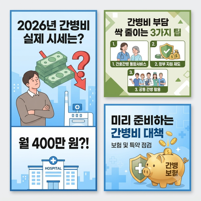 2026 간병인 일당 시세와 월 간병비 400만 원 부담 줄이는 법