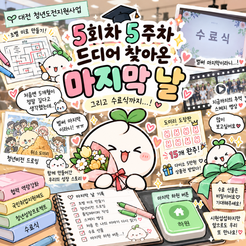 대전 청년도전지원사업 참여 솔직 후기 5회차 5주차｜드디어 찾아온 마지막 날… 청도지 수....