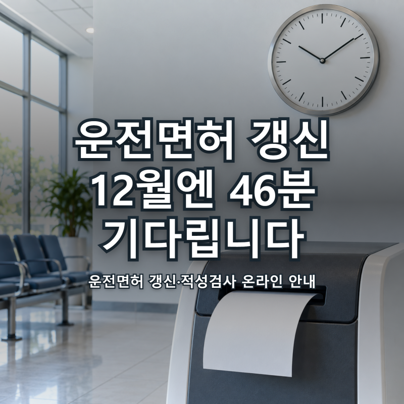운전면허 갱신 "12월엔 46분 기다린다고?" 온라인 되는 사람·방문할 사람