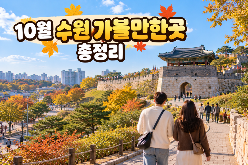 2026 10월 수원 가볼만한곳 총정리｜수원화성 행궁동 축제까지