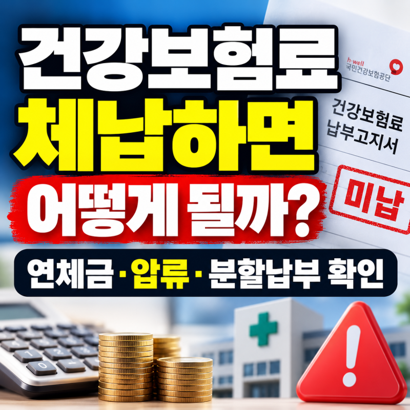 건강보험료 체납하면 어떻게 될까? 불이익·압류·분할납부 알아보기