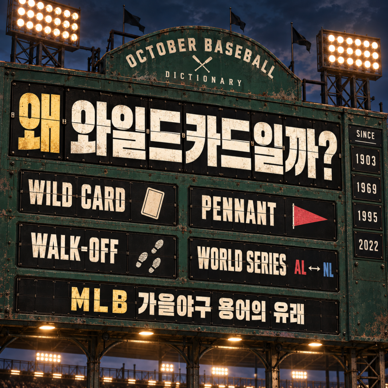 왜 ‘와일드카드’라고 부를까?｜포스트시즌·디비전시리즈·페넌트·월드시리즈까지 MLB 용....