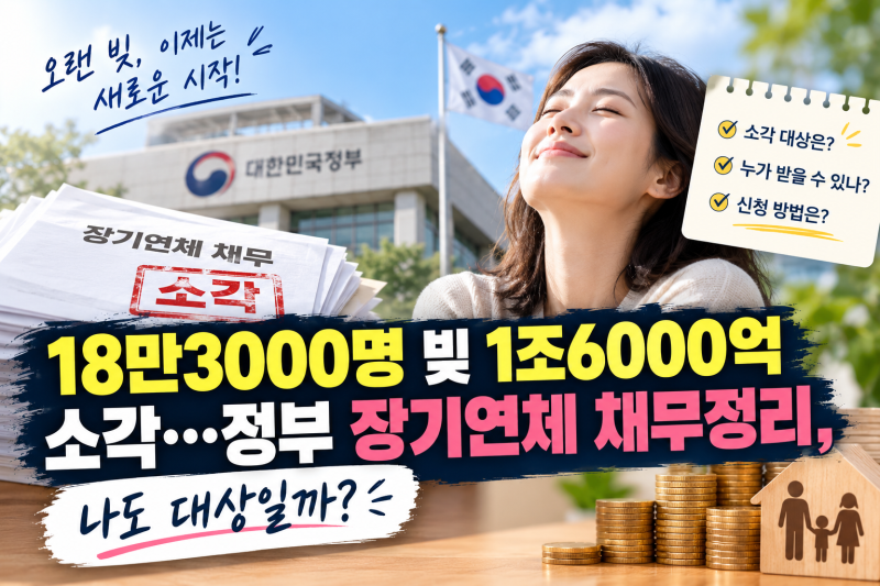 18만3000명 빚 1조6000억 소각…정부 장기연체 채무정리, 나도 대상일까?