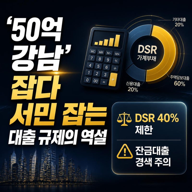 "50억 강남 잡겠다고 서민 사다리 걷어찼다?" 대출 규제 역설과 무주택자 생존법