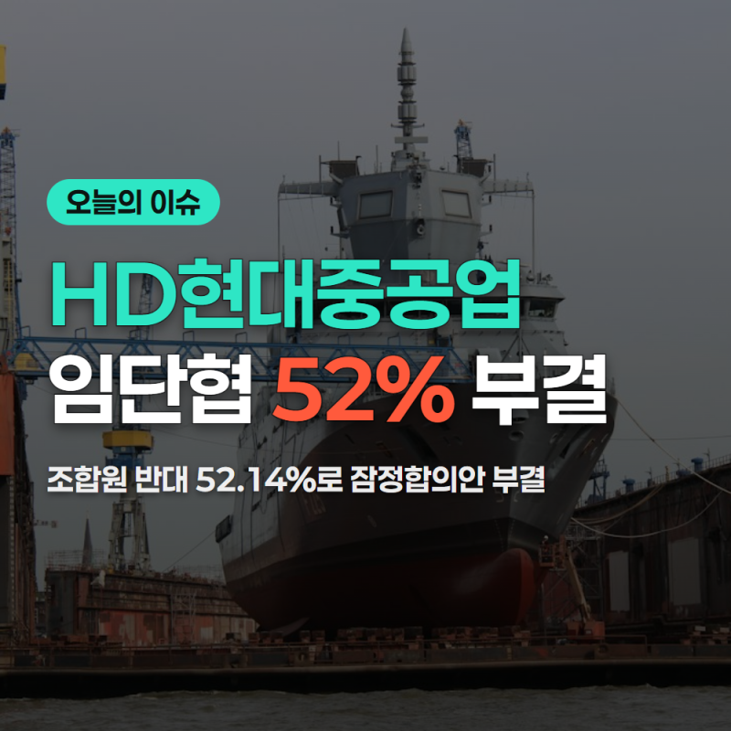HD현대중공업 임단협 부결 반대 52% 총정리(10월2일 기준)