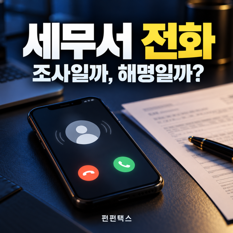 세무서에서 전화 왔다면, 세무조사인지 해명 요청인지부터