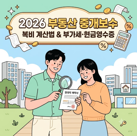 2026 부동산 중개보수(복비) 계산법: 매매·전월세 상한 요율, 부가세 및 현금영수증 발행 팁 ....
