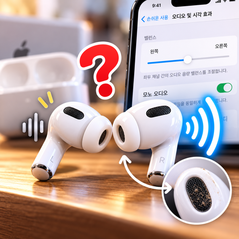 에어팟 한쪽만 소리가 작을 때? 고장 전에 꼭 확인할 5가지