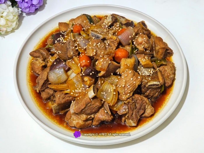 간장돼지갈비찜 만드는법 한돈찜갈비용 1.8kg 양념 황금레시피♪