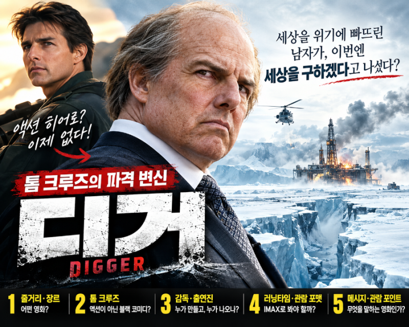 「우리가 알던 톰 크루즈가 사라졌다! 영화 ‘디거’ 줄거리부터 IMAX·관람 포인트까지 총정....