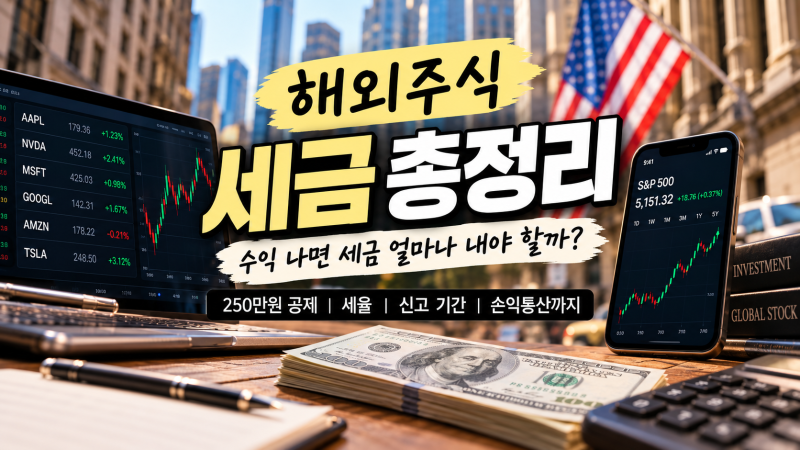 해외주식 세금 총정리｜미국주식 수익 나면 세금 얼마나 낼까?