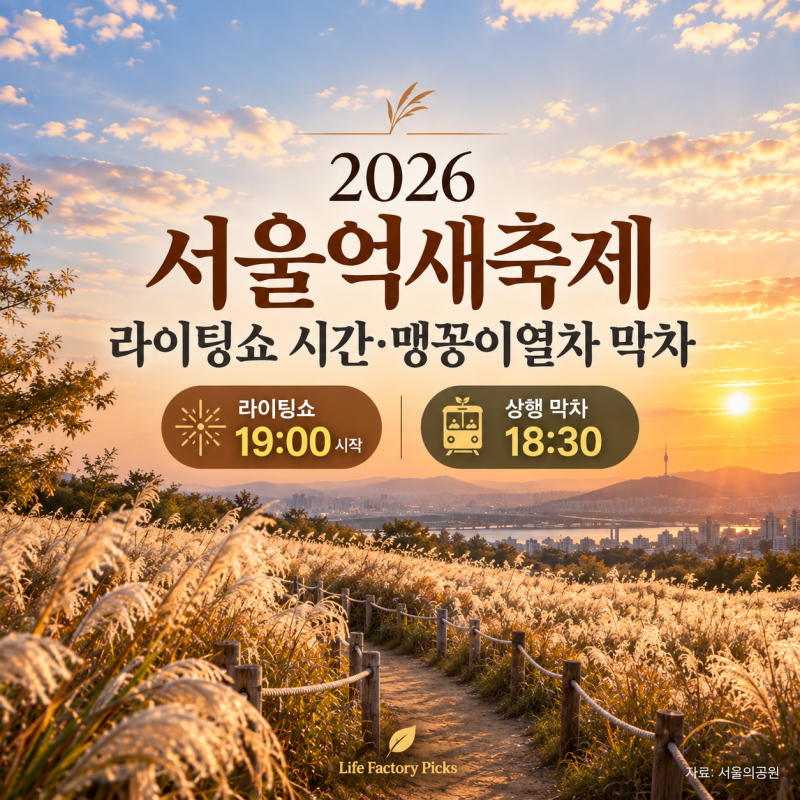 2026 서울억새축제 라이팅쇼 시간·맹꽁이열차 막차