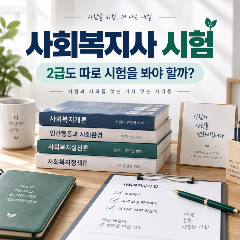사회복지사 시험, 2급도 따로 시험을 봐야 할까?