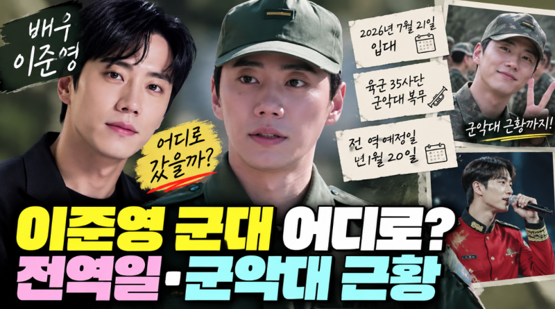 이준영 군대 어디로 갔나? 군악대 근황부터 전역일·군백기 작품까지