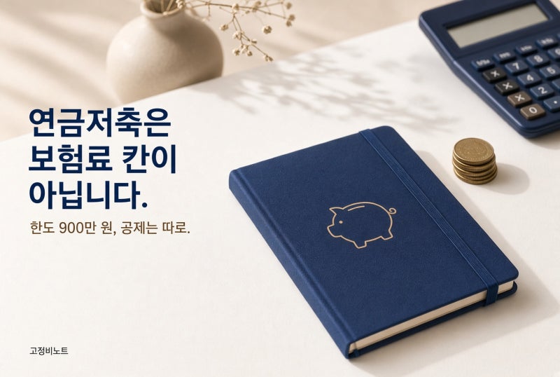 연금저축은 보험료 칸이 아닙니다 | 한도 900만 원, 공제는 따로입니다