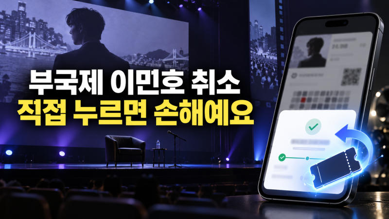 이민호 부국제 행사 취소와 예매 티켓 환불 기준