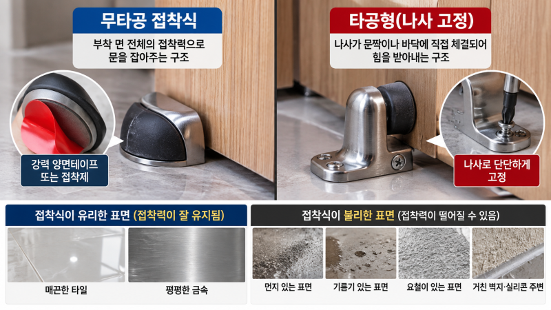 무타공 도어스토퍼, 고정력부터 다릅니다