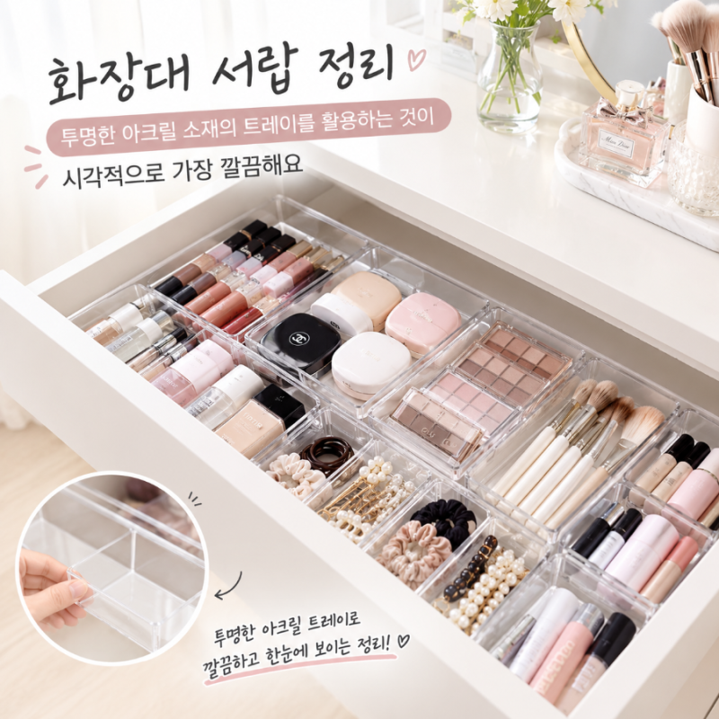 3분 만에 끝내는 화장대 서랍 정리 아이디어, 바쁜 아침이 여유로워지는 선택 기준