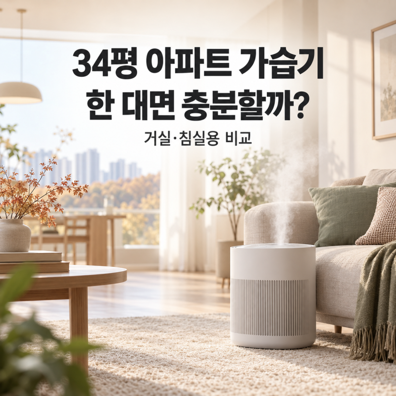 2026 가습기 추천｜34평 아파트 거실·침실용 비교, 샤오미·쿠쿠·미로