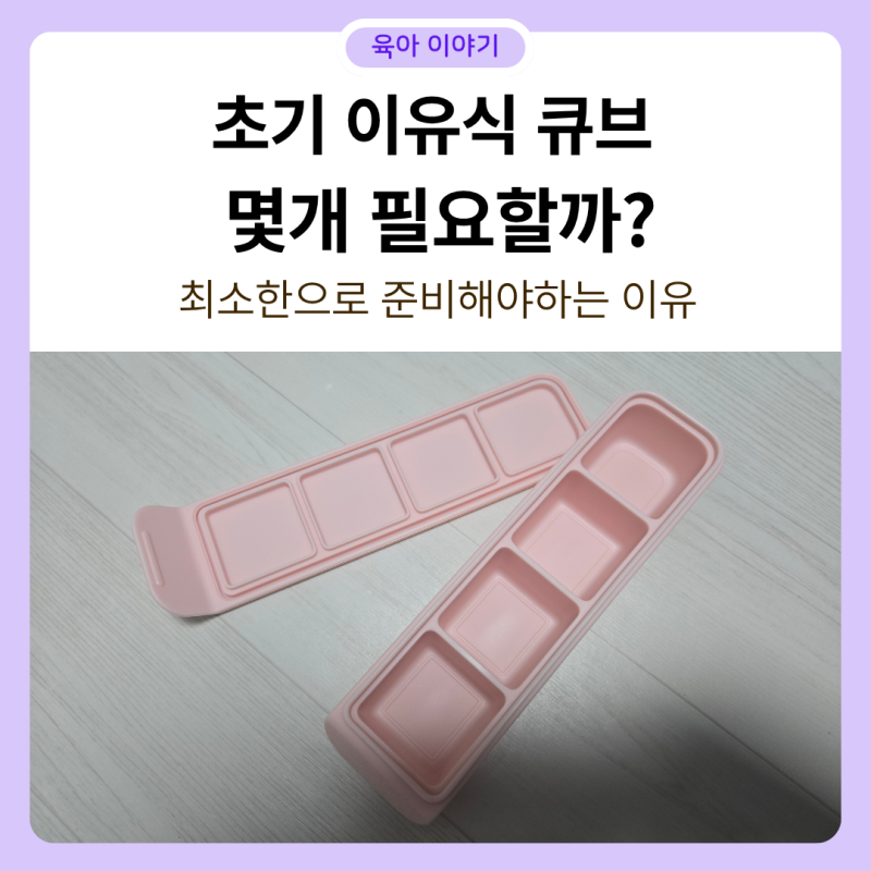 초기 이유식 큐브 몇 개 필요할까? 준비물 최소한으로 시작해야 하는 이유