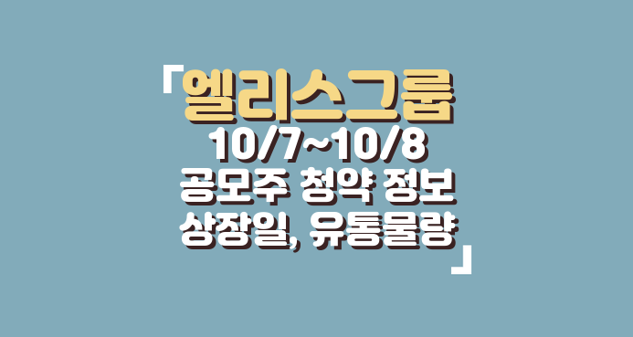 엘리스그룹 공모주 청약 정보 및 증권사, 일정 정보 - 1조 원 AI 클라우드 기업 분석