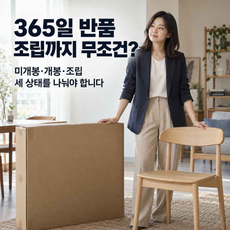 이케아 반품 365일, 조립했어도 전액 환불될까요? 개봉·조립·환급카드의 차이
