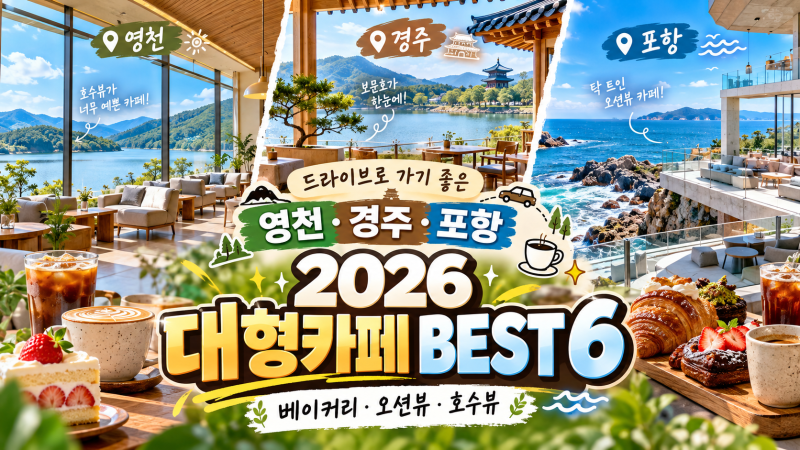2026 영천·경주·포항 대형카페 BEST 6｜대구 출발 가을 드라이브 호수뷰·오션뷰 카페 총정리