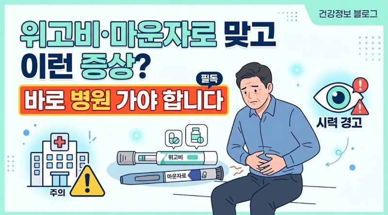 위고비 마운자로 맞고 배 아프다면? 그냥 참으면 안 되는 증상 4가지