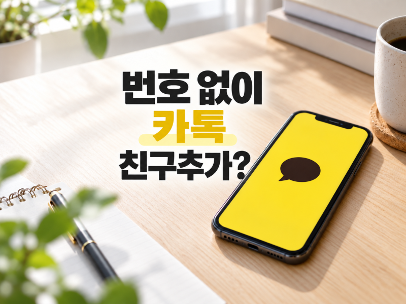 내 번호 알려주기 찜찜할 때, 카톡 친구추가 이렇게 하세요!