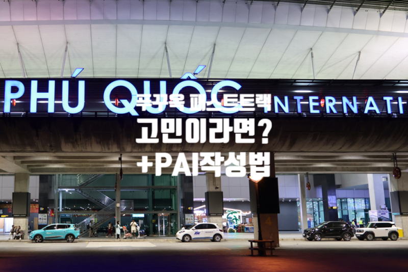 입국심사 시간 단축 푸꾸옥도깨비 패스트트랙 가격 베트남 온라인 입국신고서 작성방법