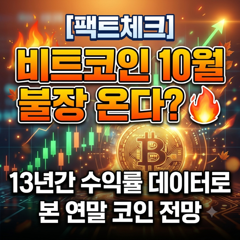 [팩트체크] 비트코인 10월 불장 온다? 13년간 수익률 데이터로 본 연말 대전망!