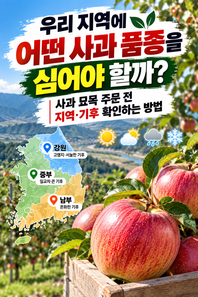 우리 지역에 어떤 사과 품종을 심어야 할까? 사과 묘목 주문 전 지역·기후 확인하는 방법