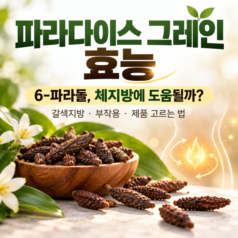 파라다이스 그레인 효능, 6-파라돌 정말 다이어트에 도움될까? 갈색지방·부작용·제품 고르....