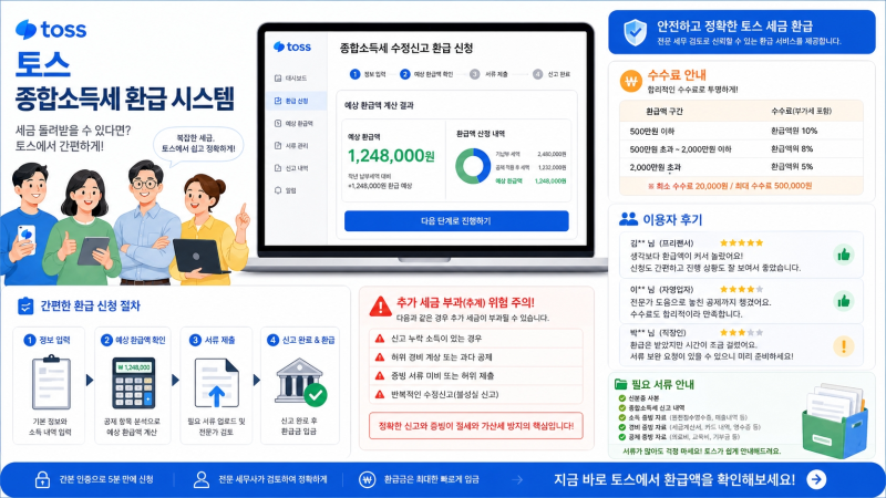 토스인컴 경정청구 환급 수수료·신청 방법, 후기와 추징 주의사항