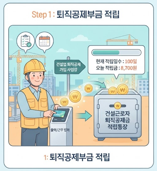 건설근로자 퇴직공제금 | 퇴직공제부금 | 일용직 남자의 퇴직금