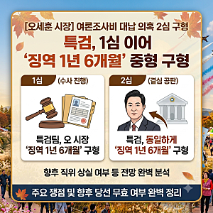 [이전 글 후속] 특검, 오세훈 '여론조사비 대납 의혹' 2심도 징역 1년 6개월 구형… 주요 쟁점....