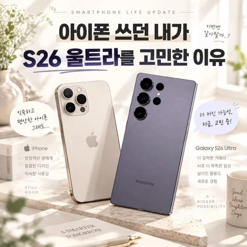 아이폰 유저가 갤럭시 S26 울트라를 고민하게 된 이유｜자급제 가격까지